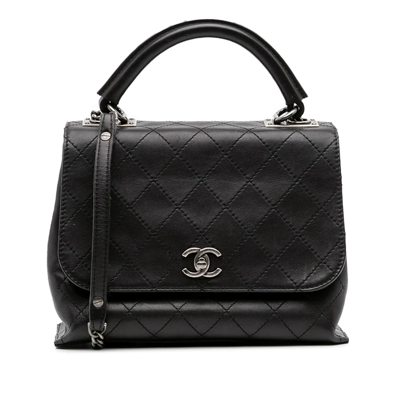 Chanel Pre-Loved Stitched Calfskin Urban Luxury Top Handle Bag Satchel