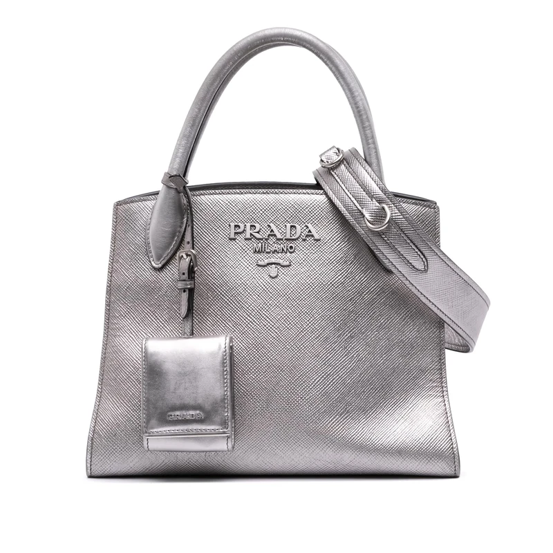 Prada Pre-Loved Small Saffiano Cuir Monochrome Top Handle Tote Handbag