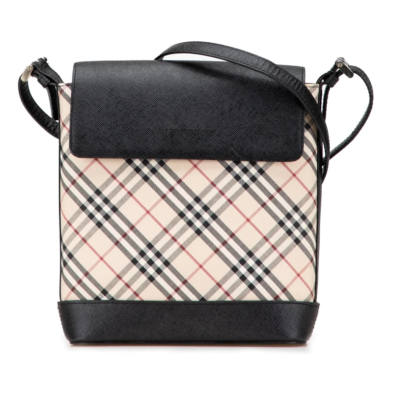 BURBERRY Pre-Loved Nova Check Canvas Crossbody Bag