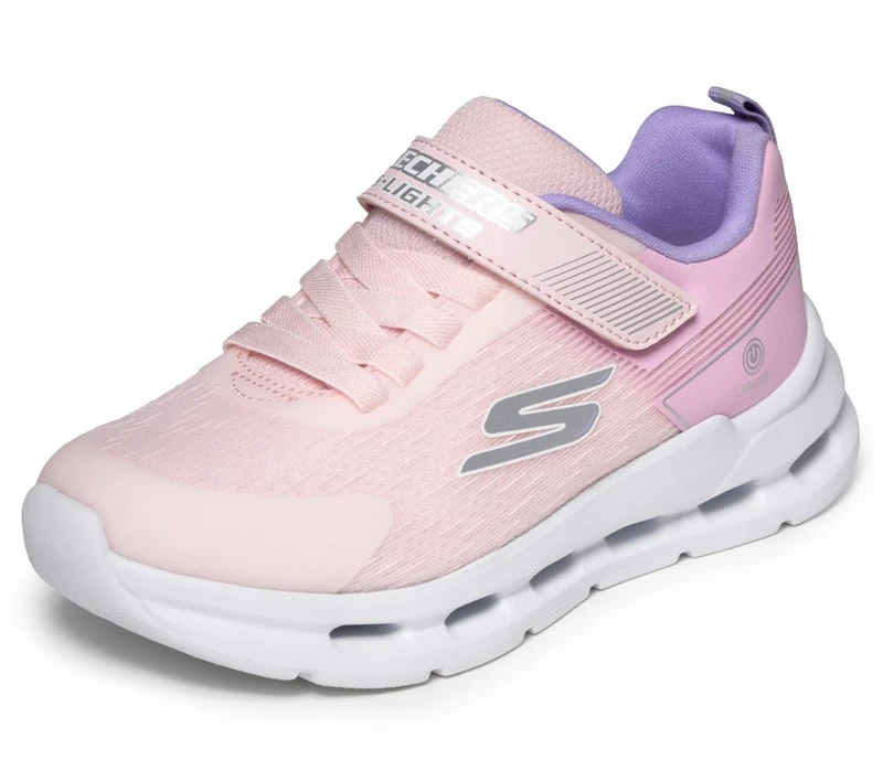 Skechers Girl's Glide-Step Lights Sneakers, Pink, 10 UK Child