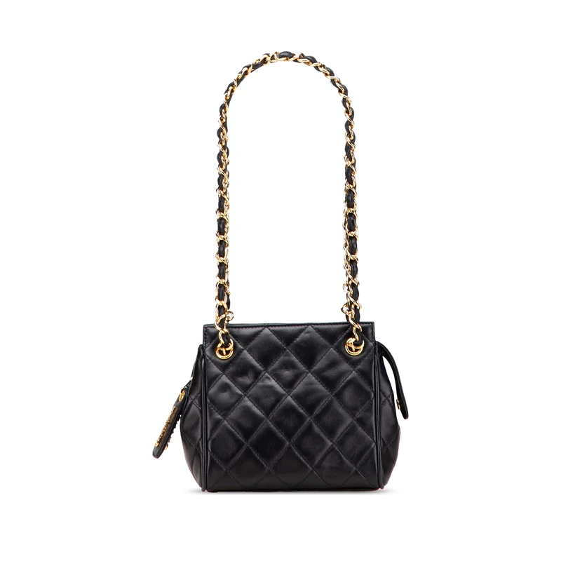 Chanel Pre-Loved Mini Quilted Lambskin Chain Shoulder Bag