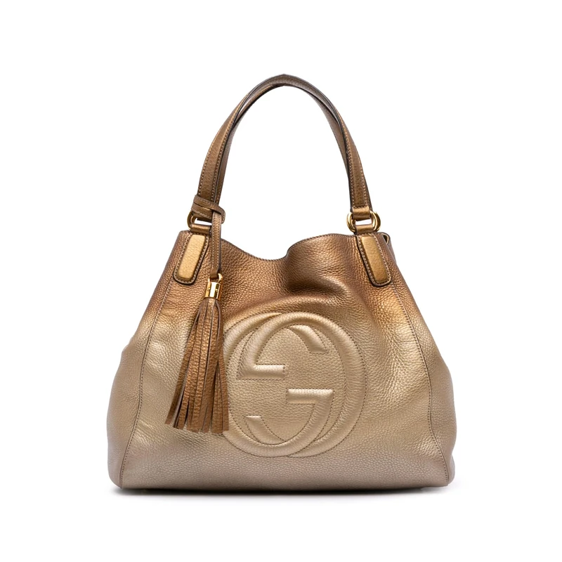 Gucci Pre-Loved Medium Leather Ombre Soho Cellarius Tote