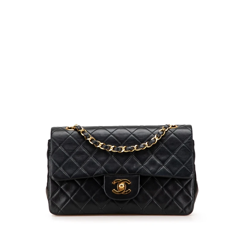 Chanel Pre-Loved Small Classic Lambskin Double Flap Shoulder Bag