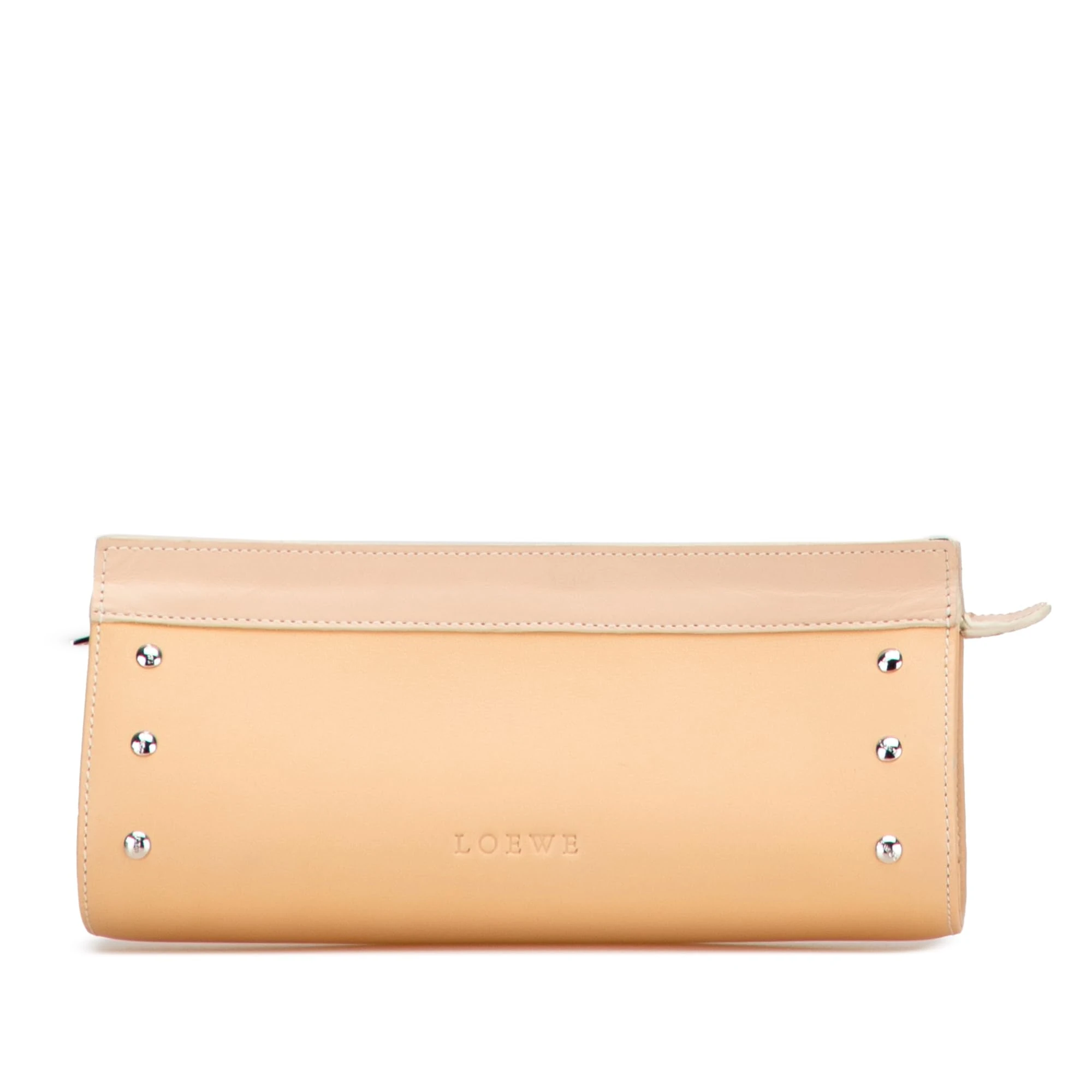 LOEWE Pre-Loved Studded Leather Clutch Bag