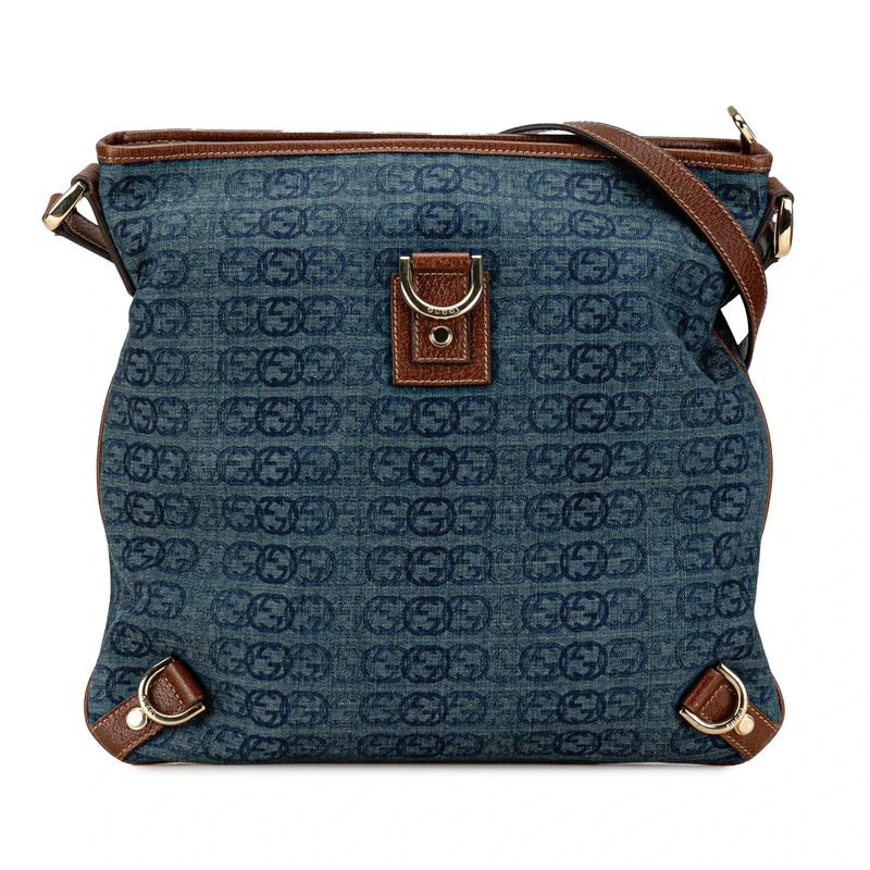 Pre-Loved GG Denim Abbey D Ring Crossbody