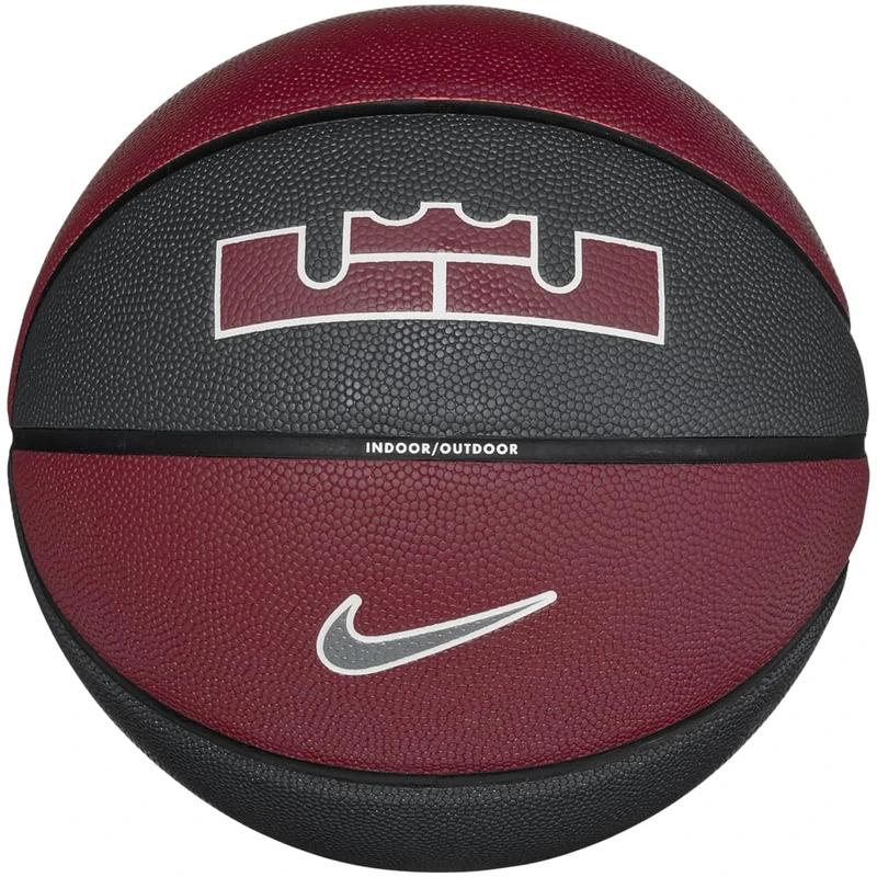 Nike All Court Basketball 8P 2.0 LeBron James – Indoor Outdoor Basketball Ball – Performance Basketball – Deflated delivered, Anthracite/Black/Sail/Dark Team Red, 7
