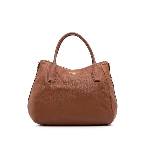 Prada Pre-Loved Vitello Daino Sacca 2 Manici Convertible Tote Handbag