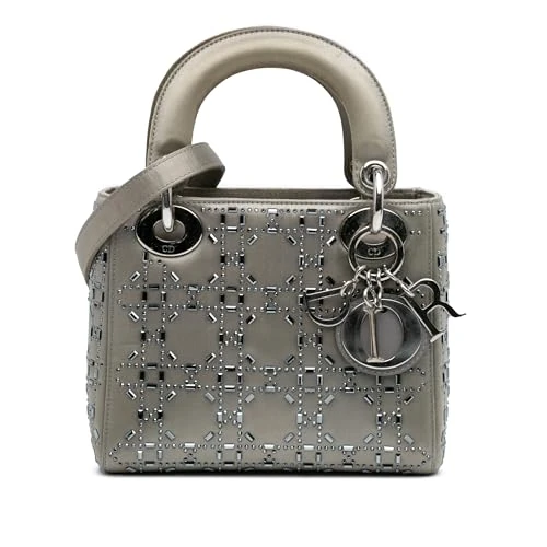 Dior Pre-Loved Mini Satin Cannage Strass Crystal Embellished Lady Handbag