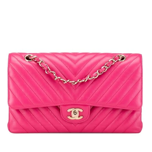 Chanel Pre-Loved Medium Classic Chevron Lambskin Double Flap Shoulder Bag