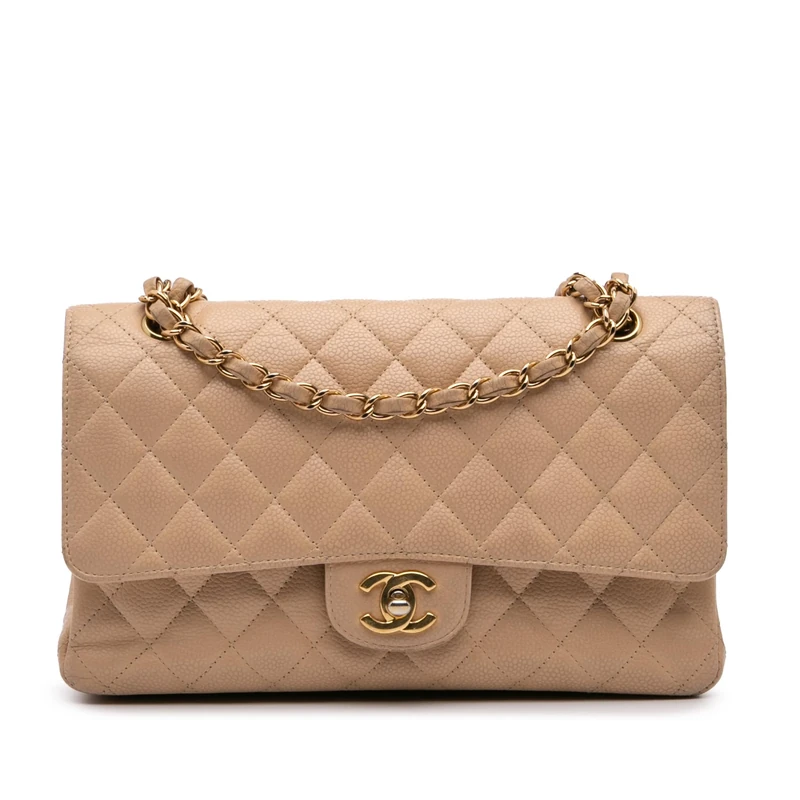 Chanel Pre-Loved Medium Classic Caviar Double Flap Shoulder Bag