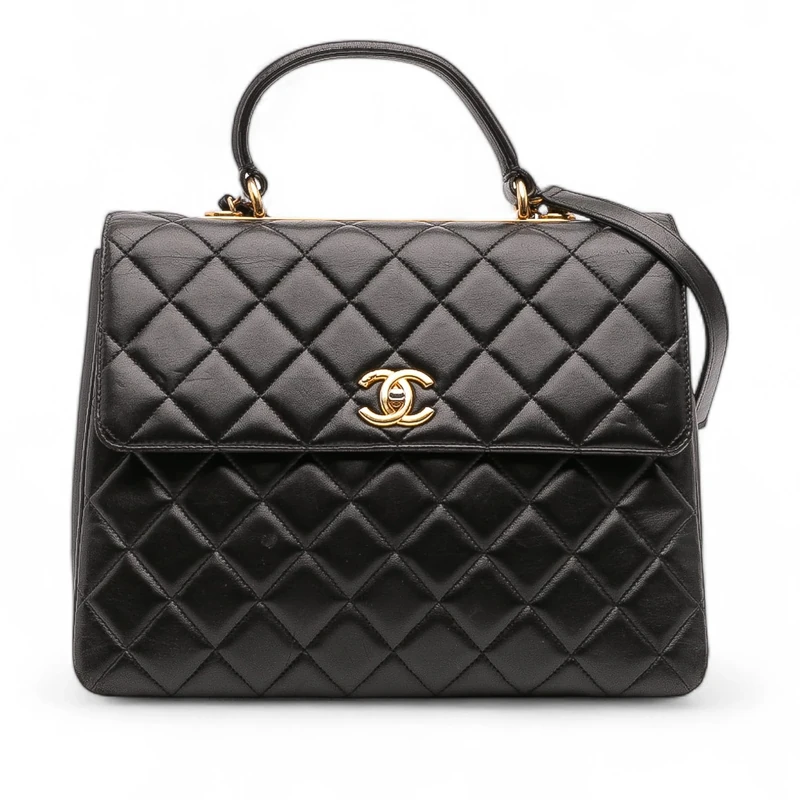 Chanel Pre-Loved Large Lambskin Trendy CC Top Handle Flap