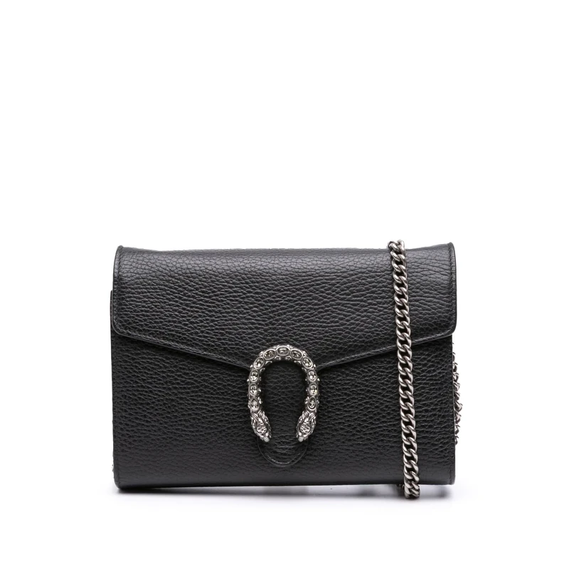 Gucci Pre-Loved Mini Leather Dionysus Wallet on Chain