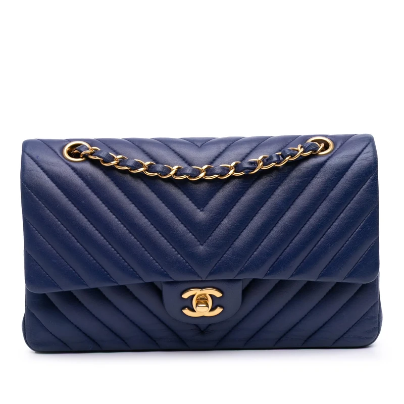 Chanel Pre-Loved Medium Classic Chevron Lambskin Double Flap