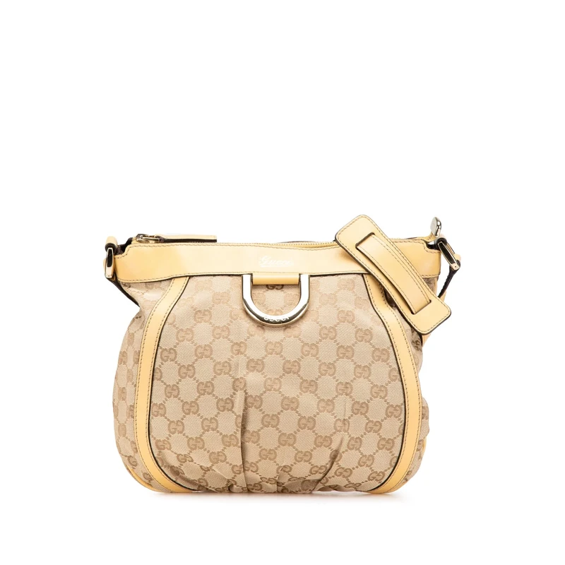 Gucci Pre-Loved GG Canvas Abbey D Ring Crossbody Bag