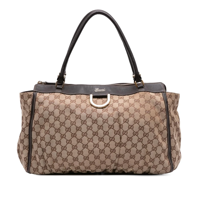 Gucci Pre-Loved GG Canvas Abbey D Ring Tote