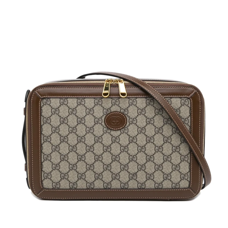 Gucci Pre-Loved GG Supreme Azalea Box Bag Satchel