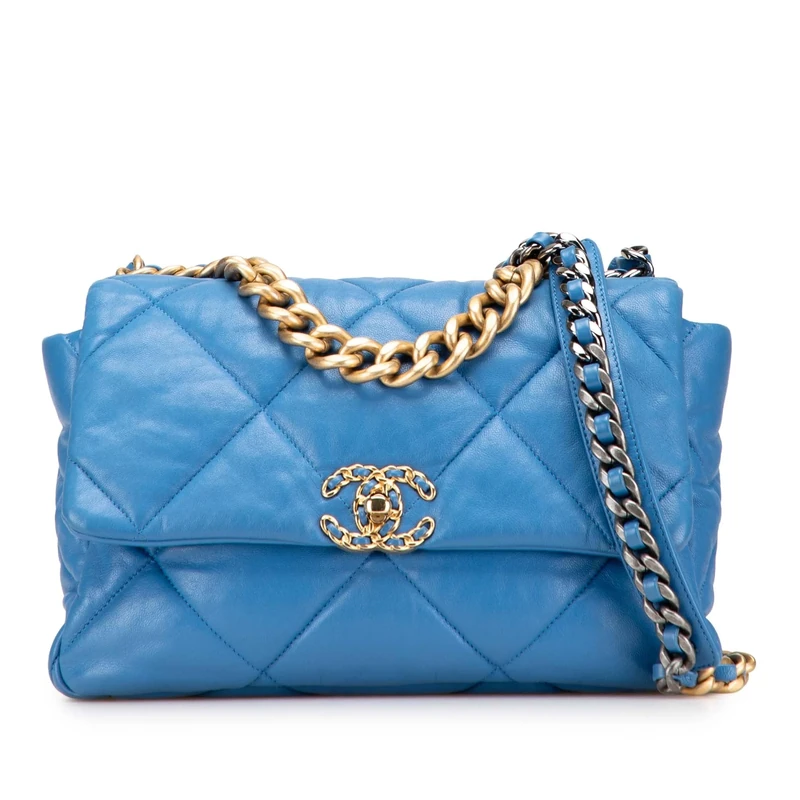 Chanel Pre-Loved Large Lambskin 19 Flap Handbag