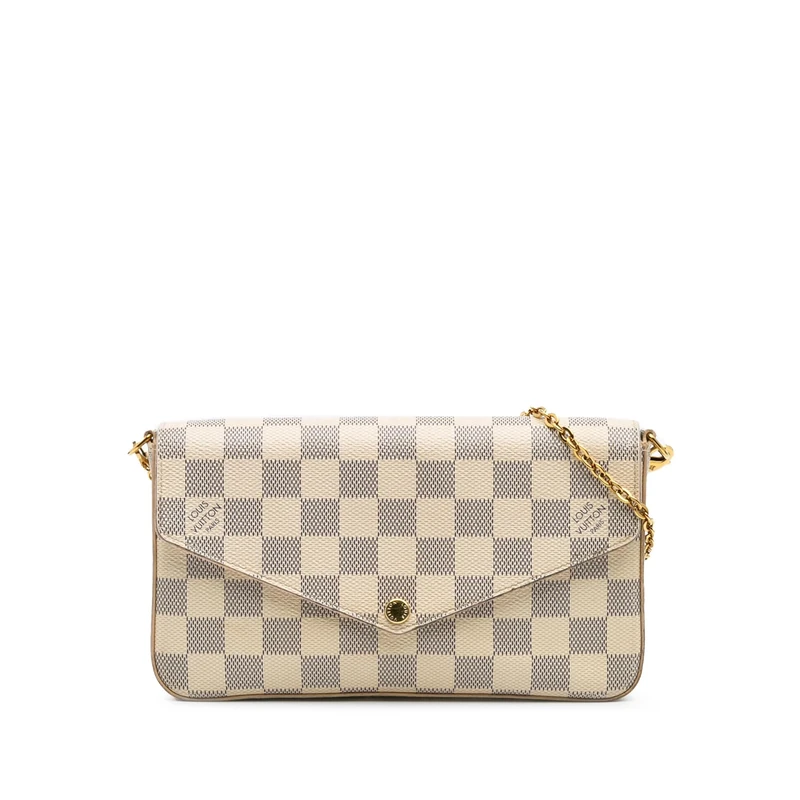 Louis Vuitton Pre-Loved Damier Azur Pochette Felicie Crossbody Bag