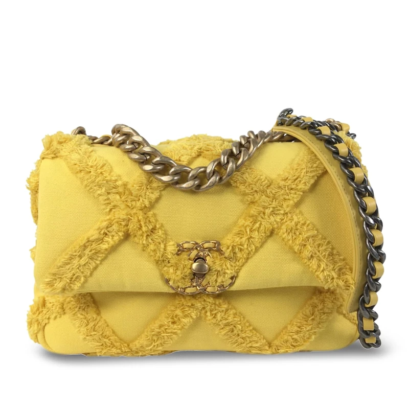Chanel Pre-Loved Medium Canvas 19 Flap Handbag