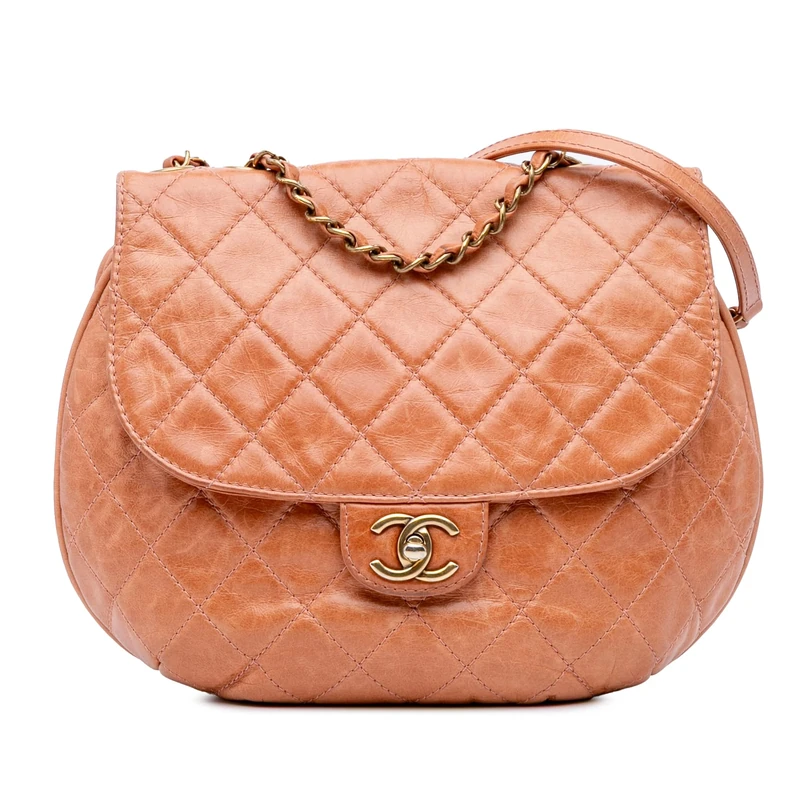 Chanel Pre-Loved Medium Aged Calfskin Bubble CC Flap Shoulder Bag