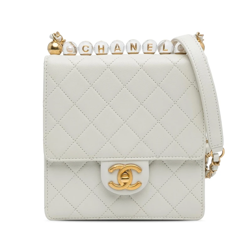 Chanel Pre-Loved Small Chic Pearls Flap Crossbody Bag