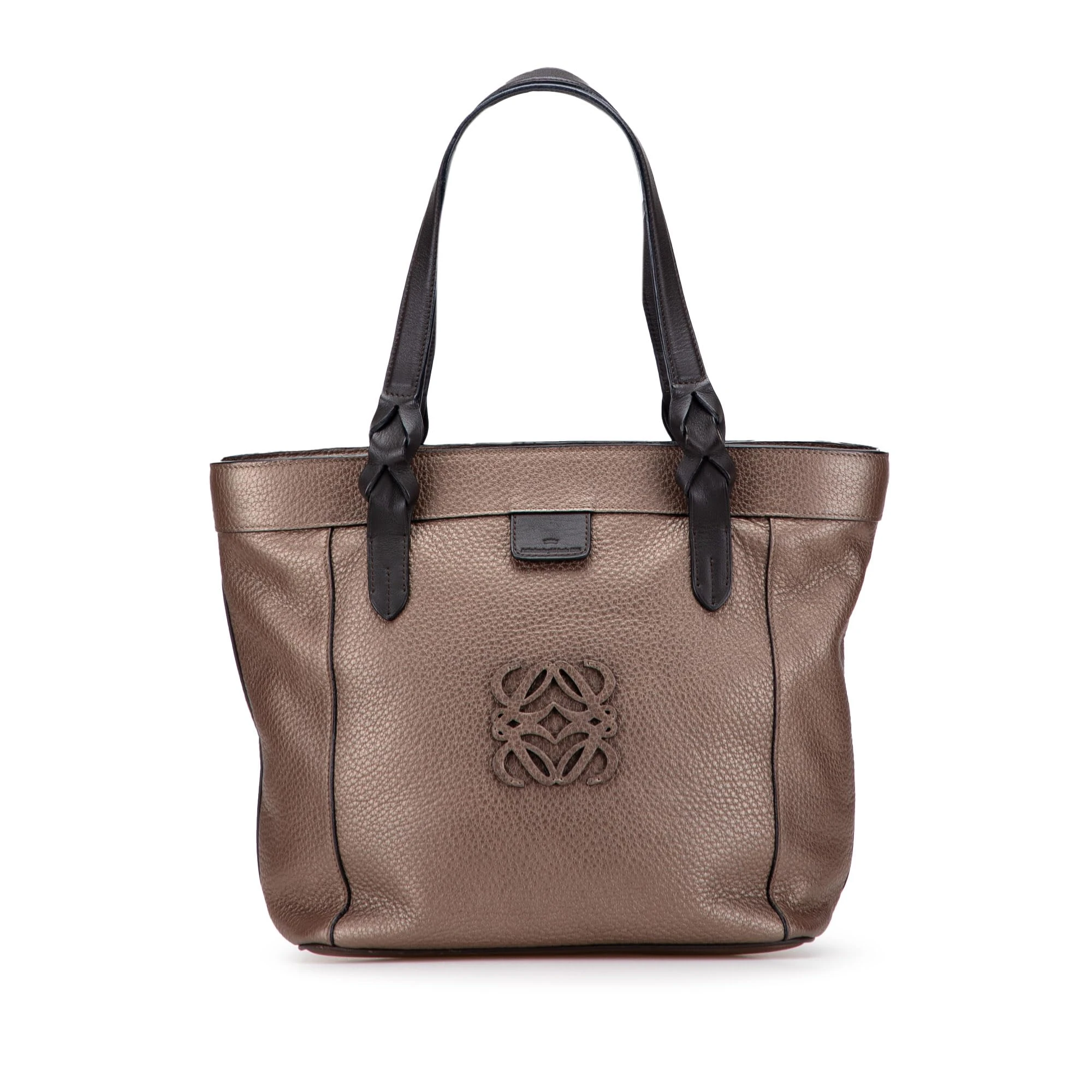 LOEWE Pre-Loved Anagram Leather Fusta Tote Bag