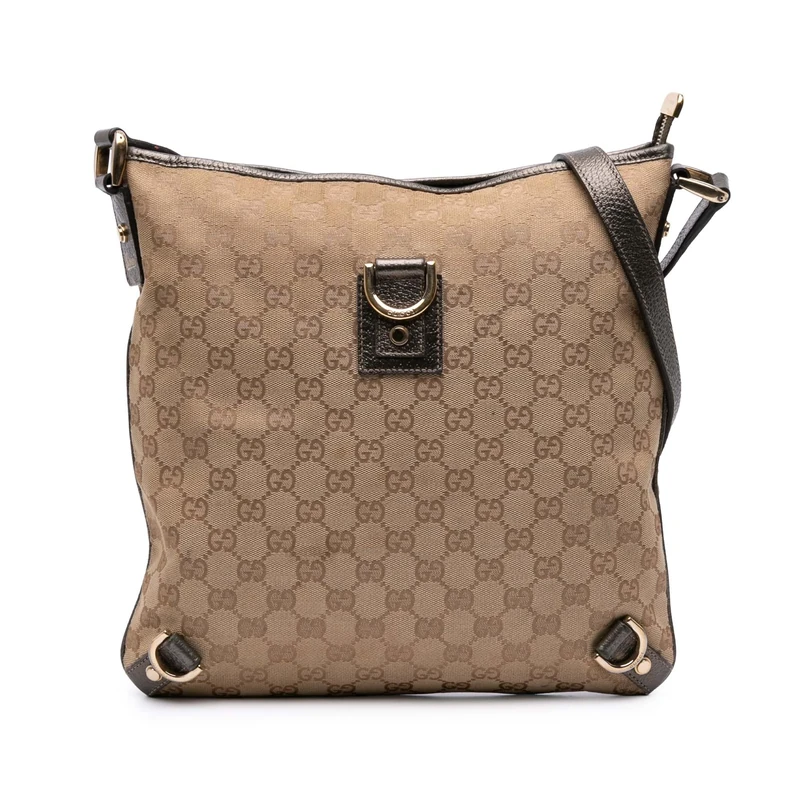 Gucci Pre-Loved GG Canvas Abbey D Ring Crossbody Bag