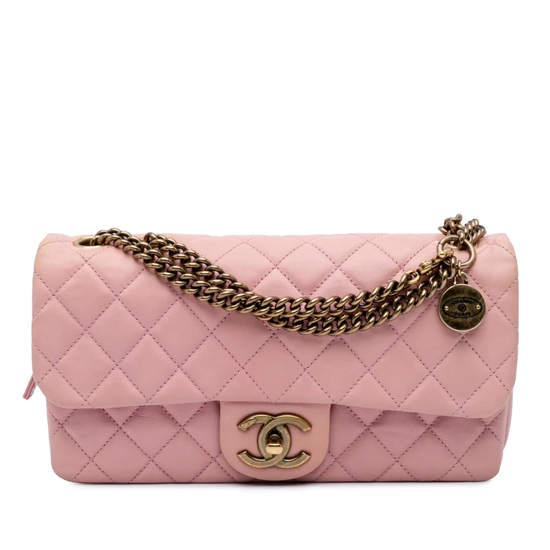 Chanel Pre-Loved Quilted Calfskin CC Crown Flap Shoulder Bag