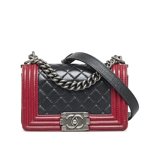 Chanel Pre-Loved Small Bicolor Boy Shoulder Bag