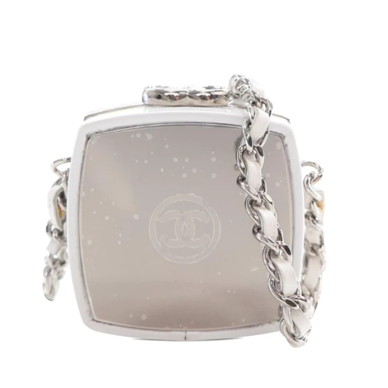 Chanel Pre-Loved Patent Goatskin Make-Up Box Clutch With Chain Crossbody Bag