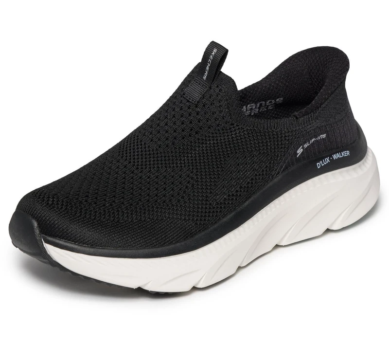 Skechers Women's D'Lux Walker 3.0 Trainer, Black/White, 7 UK