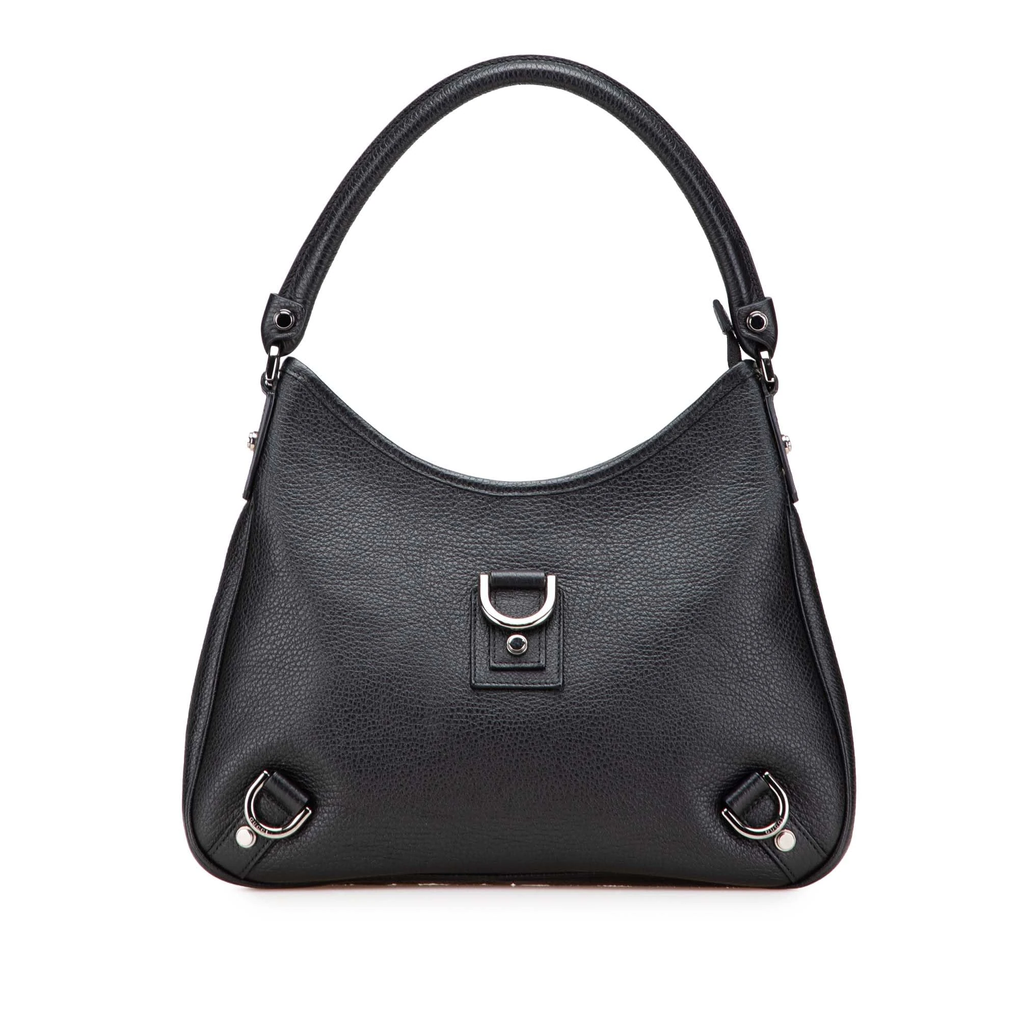 Gucci Pre-Loved Pebbled Leather Abbey D Ring Shoulder Bag