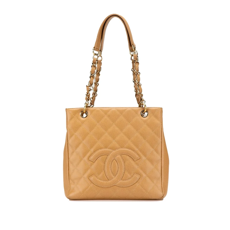 Chanel Pre-Loved Caviar Petite Shopping Tote Bag