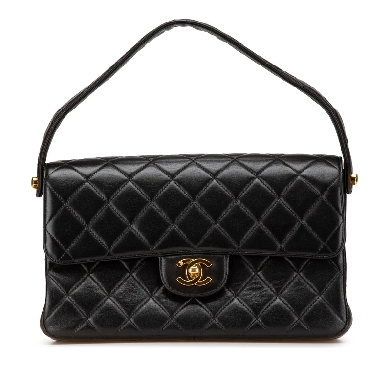 Chanel Pre-Loved Quilted Lambskin Double Sided Flap Handbag
