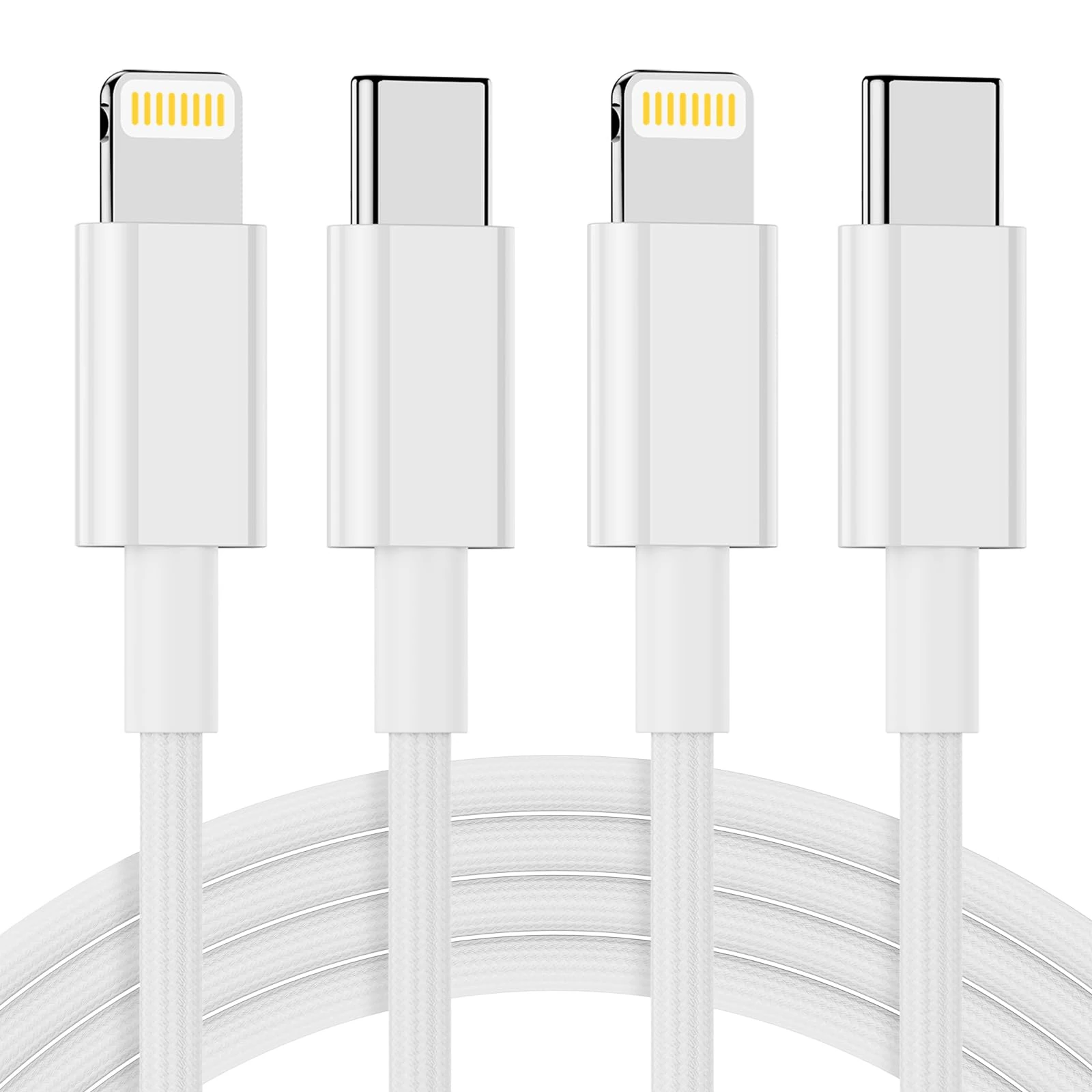 Nebite USB C to Lightning Cable 2PACK 1M MFi Certified Braided iPhone Charger USBC Fast Charging Cable Compatible with iPhone14/13/12/11 ProMax/iPad etc. (2PACK3FT)