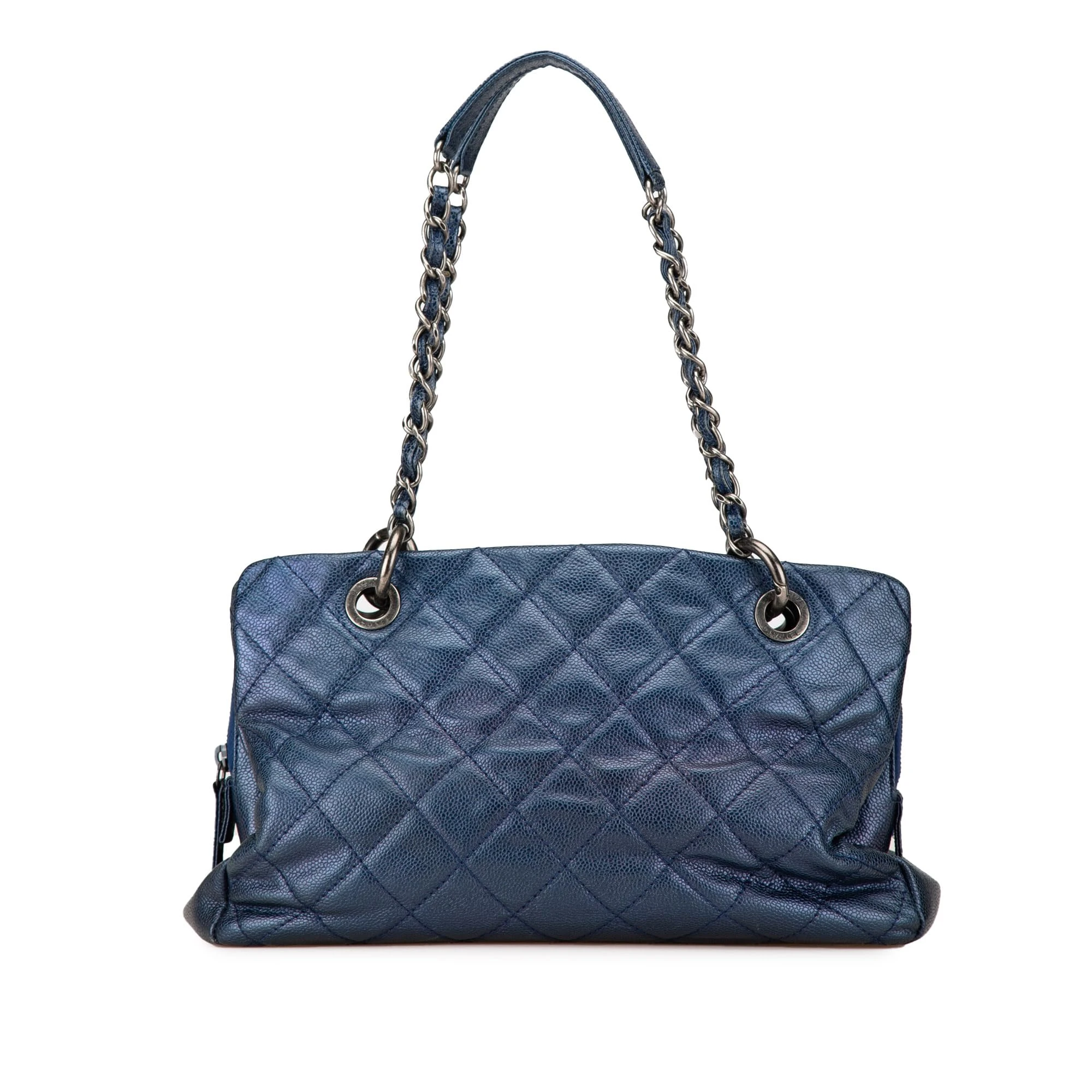 Chanel Pre-Loved Quilted Iridescent Caviar Chic Shopping Tote Bag