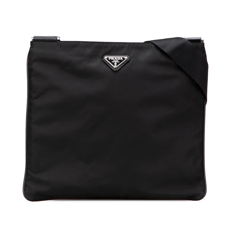 Prada Pre-Loved Tessuto Zip Top Crossbody Bag