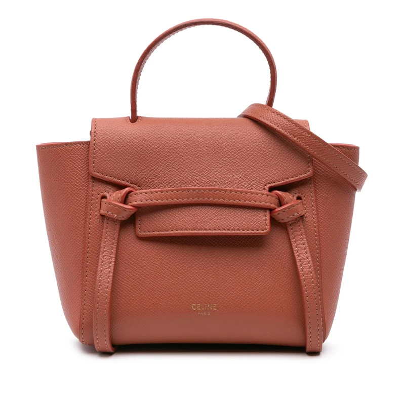 Celine Pre-Loved Pico Grained Calfskin Belt Bag Satchel
