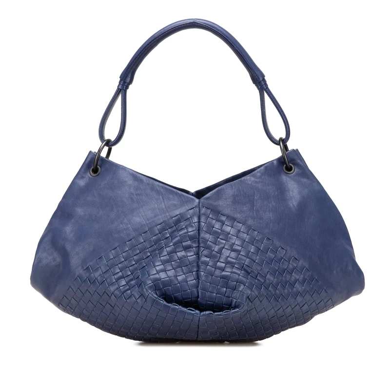 Bottega Veneta Pre-Loved Nappa Intrecciato Aquilone Fortune Cookie Hobo Handbag