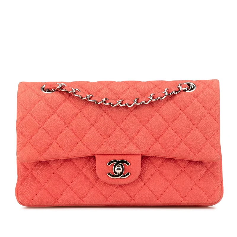 Chanel Pre-Loved Medium Classic Caviar Double Flap Shoulder Bag