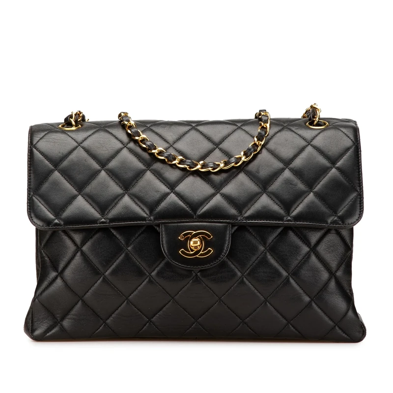 Chanel Pre-Loved Jumbo Lambskin Double Sided Flap Shoulder Bag