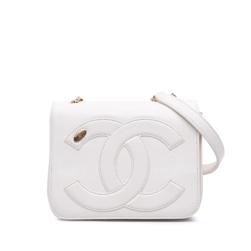 Pre-Loved Lambskin CC Mania Flap Crossbody Bag