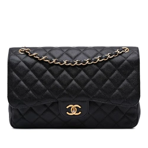 Chanel Pre-Loved Jumbo Classic Caviar Double Flap