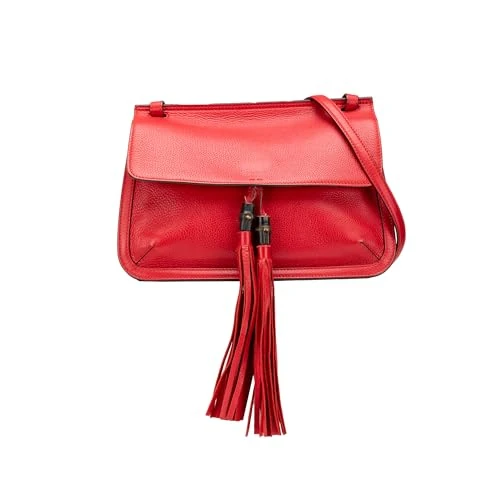 Gucci Pre-Loved Medium Leather Bamboo Daily Crossbody Bag