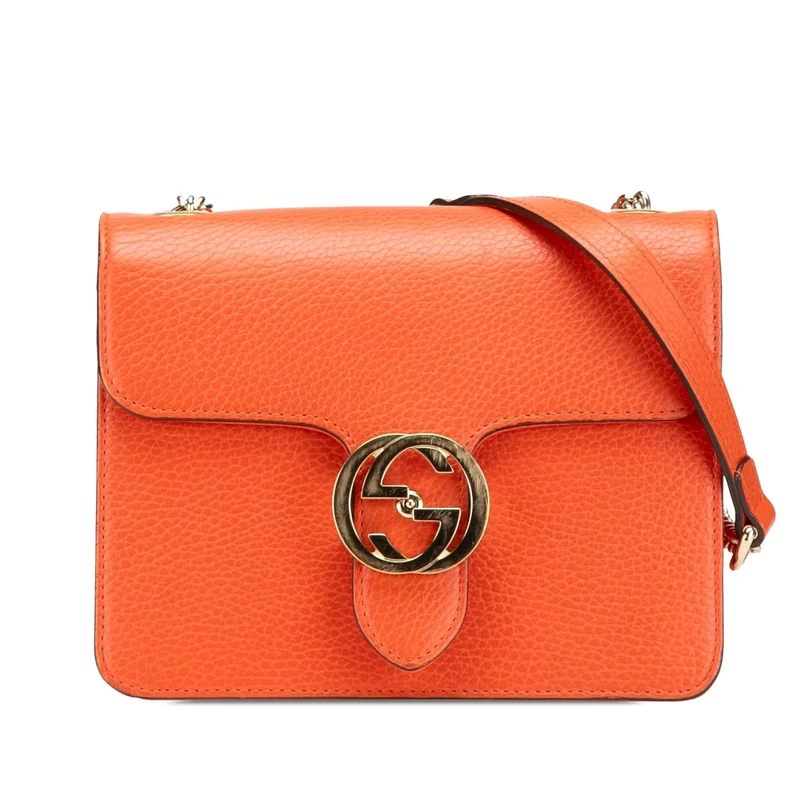 Gucci Pre-Loved Small Dollar Calfskin Interlocking G Crossbody Bag