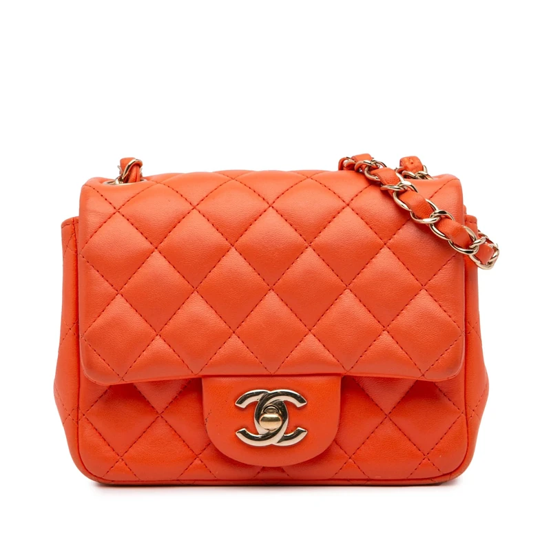 Chanel Pre-Loved Mini Square Classic Lambskin Single Flap