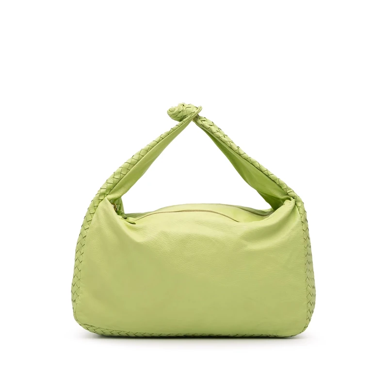 Pre-Loved Nappa Intrecciato Knot Hobo Handbag