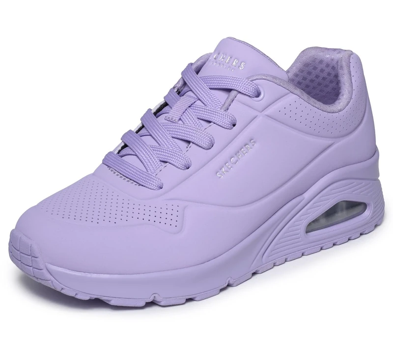 Skechers Women's Uno Stand On Air Trainers, Purple Lavendar, 7 UK