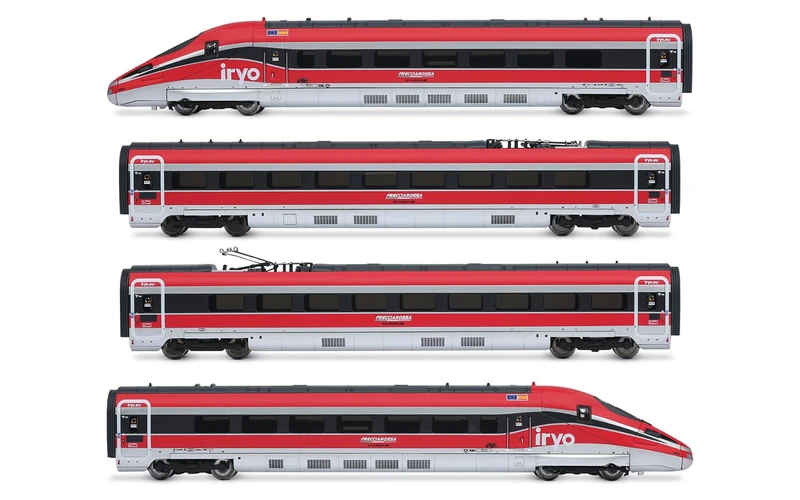 Arnold HN2622 Iryo (Spain), Frecciarossa 1000 Base Set, 4 Elements, ep. VI, Metal, Red/Silver