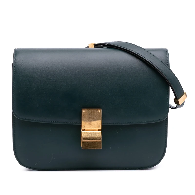 Celine Pre-Loved Medium Calfskin Classic Box Crossbody Bag